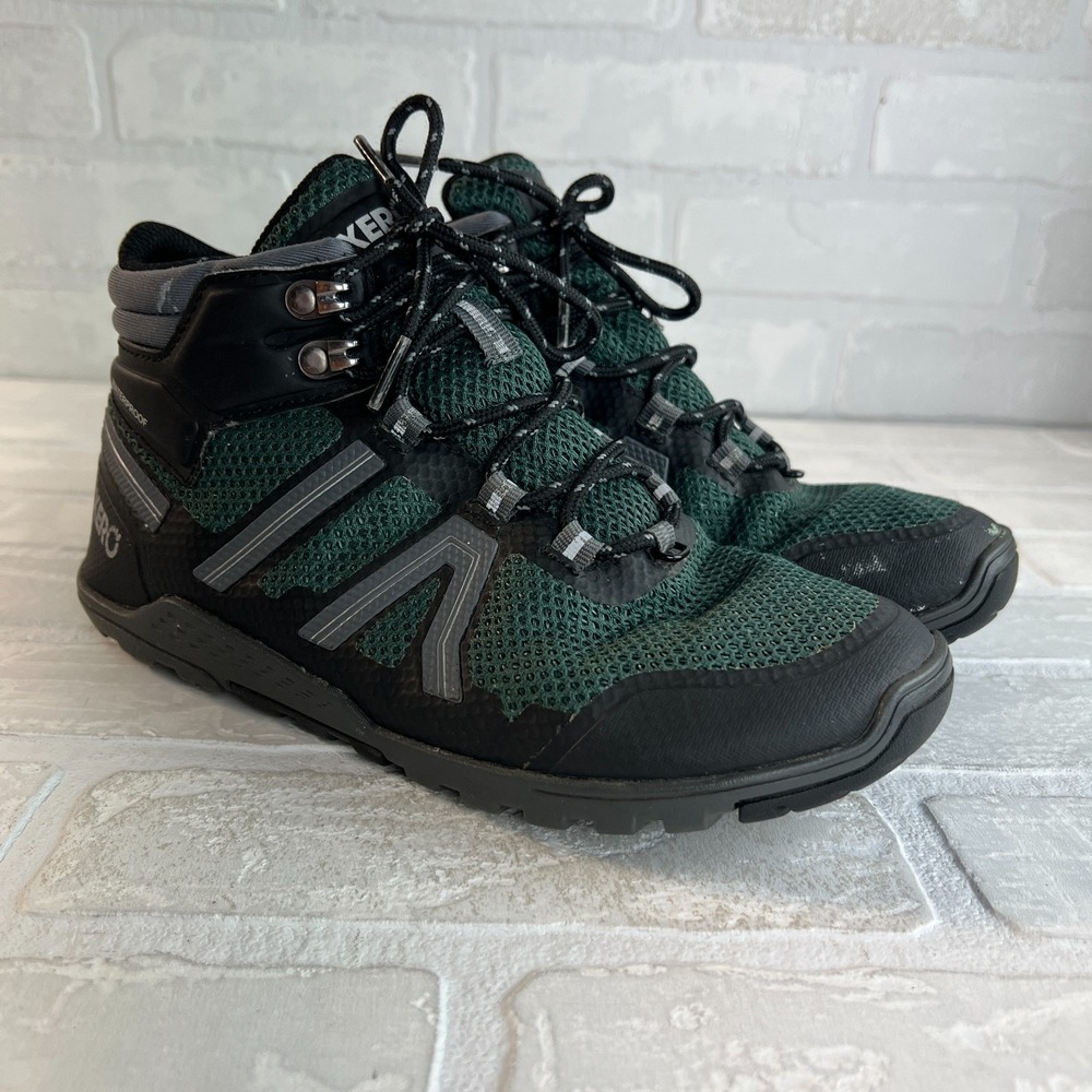 Xero Xcursion Fusion‎ Waterproof Barefoot Hiking Boots Womens 7.5 Green Outdoor